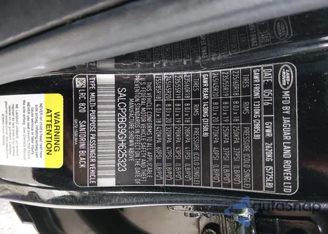 2016 Land Rover Discovery Sport Se из США, поврежденный, VIN SALCP2BG9GH625323